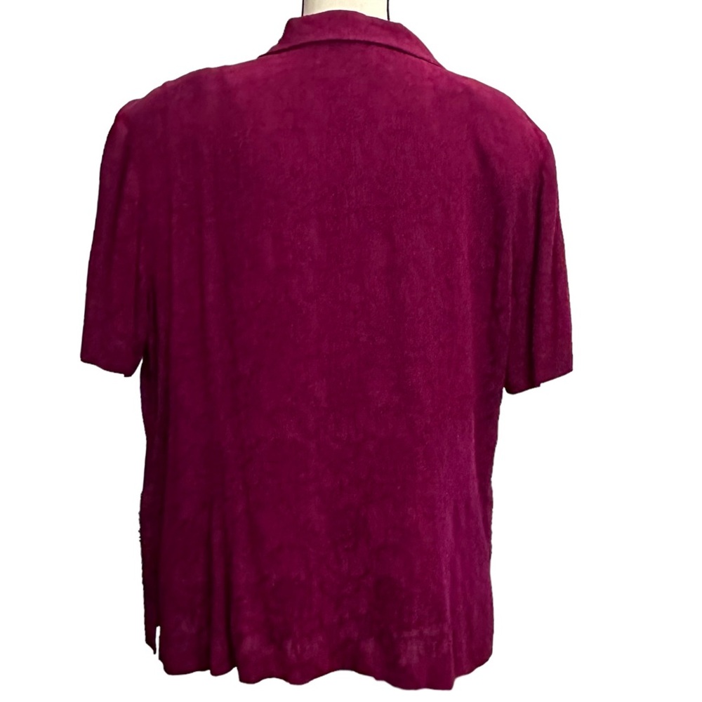 K Studio Dress & Blazer 12 Floral Maroon Jacquard Vintage - Picture 11 of 13